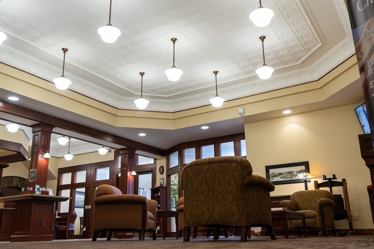 lobby of First Southern National Bank